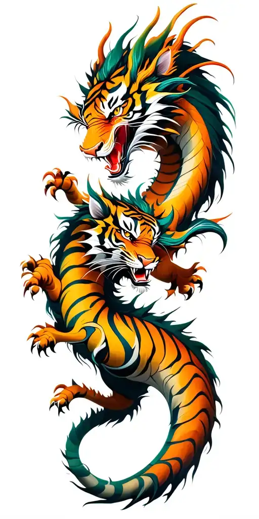 Dragon And Tiger Fighting