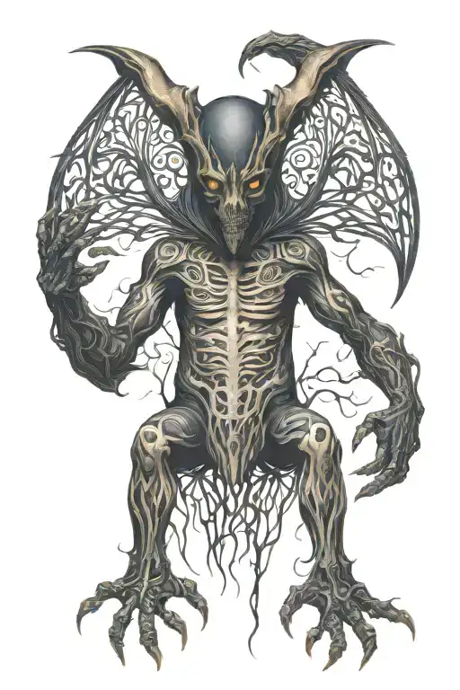 A Dark Shadow Creature Cloaked Figure