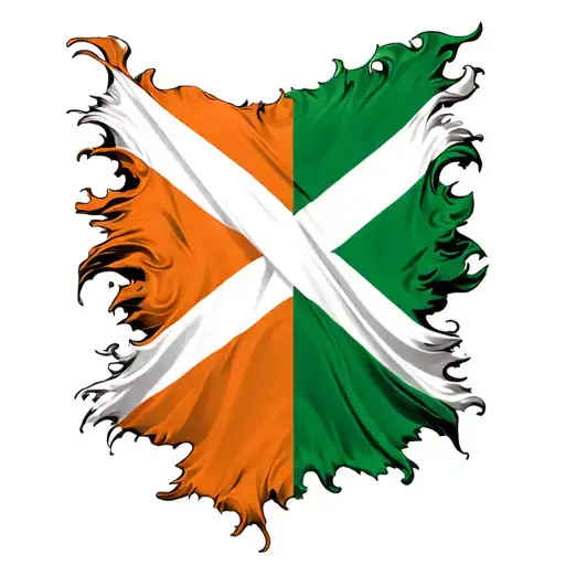 Scotland Versus Ireland Flag