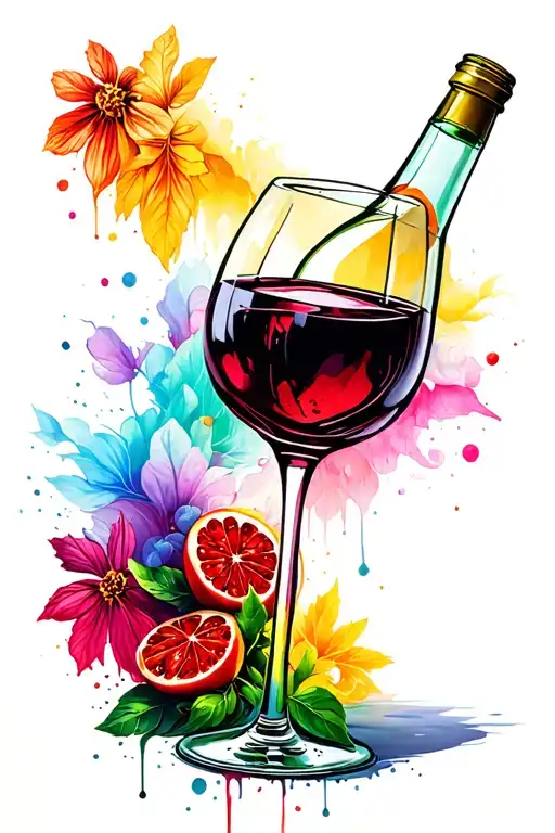 Wine Bottle Half Full