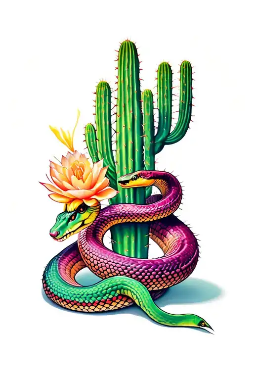 Cactus And Snake Wrapped