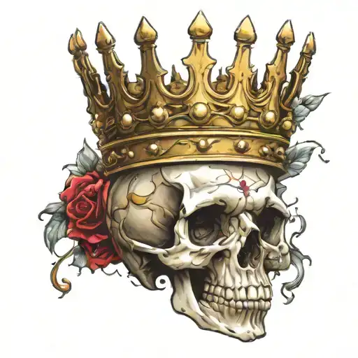 Skull Wearing A Crown