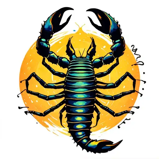 Scorpio Zodiac And Water Sign Fine Line Minimalist
