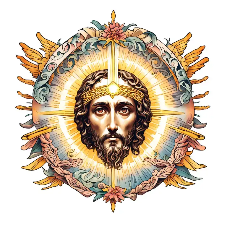 Religious Tattoo That Has Good And Bad Side But Good Is Winning