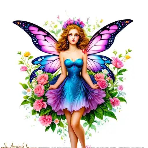 Garden Fairy As A Pinup Girl