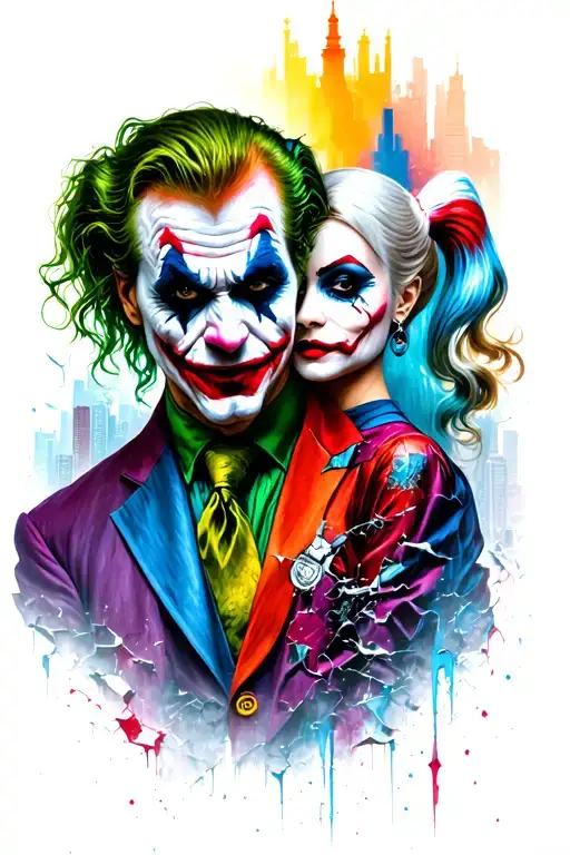 Joker And Harley Quinn Destroyed City