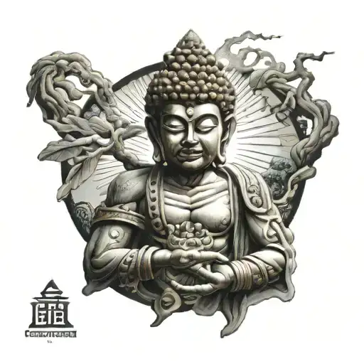Tathagata Buddha Sun Wukong Five Finger Mountain