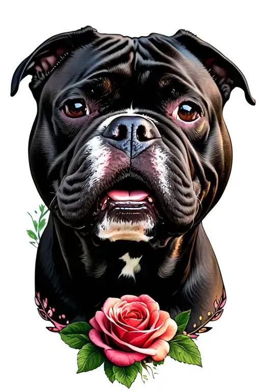 American Bully Dog Roses