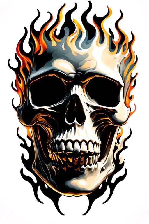 Flaming Skull