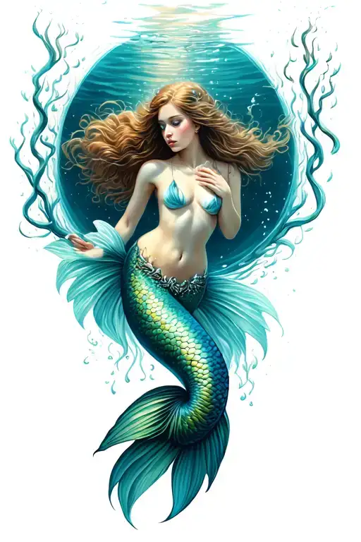 Underwater Mermaid Scene World War Ii