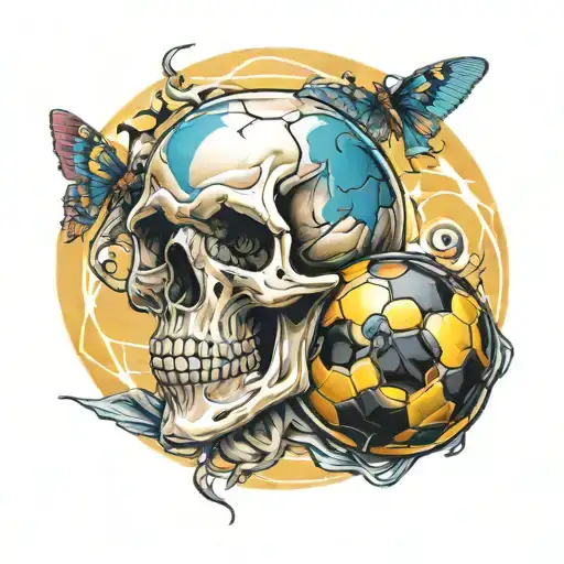 Soccer Ball And Skull Morph Fantasy