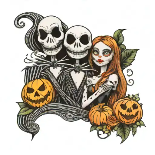 Jack Skellington And Sally Skellington