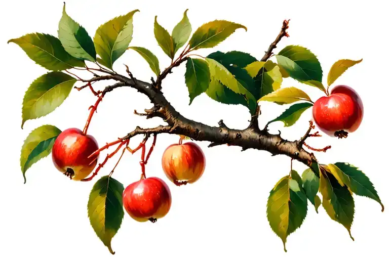 Tree Branch With Crabapple