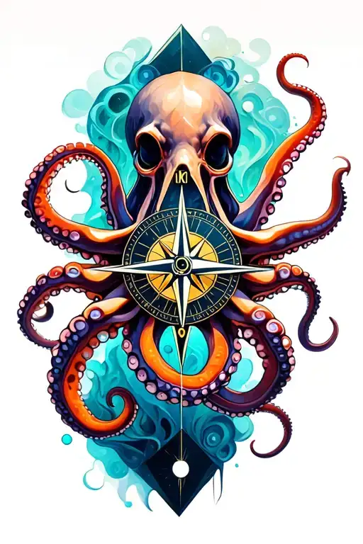 Octopus Compass Arm Band With Geometric