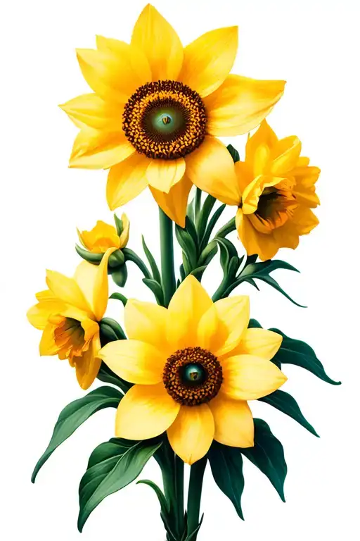 Narcissus Sunflower Chrysanthemum Flowers