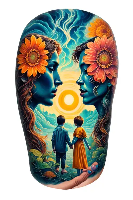 Farher Amd Son Holding Hands