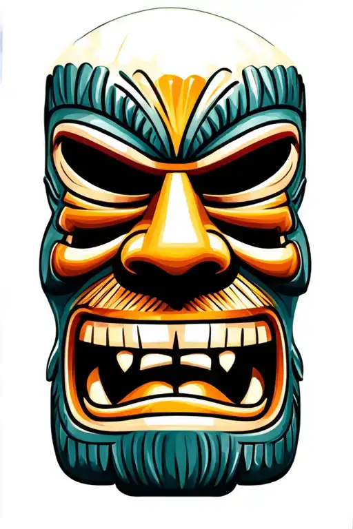 3 Happy Tiki Masks Drinking Beer