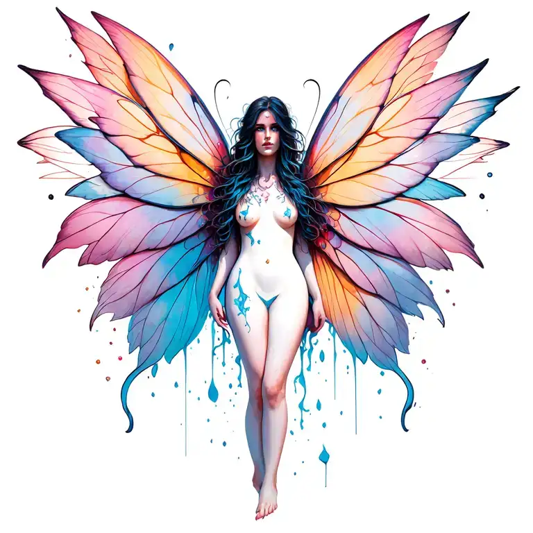 Fairy Wings Breaking Through The Skin Opening