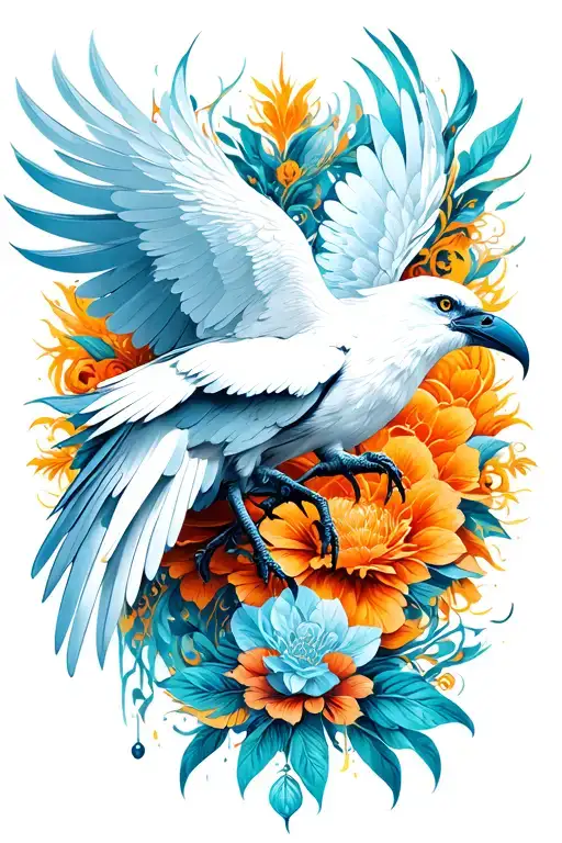 Aquarius Style With A Stylized White Crow