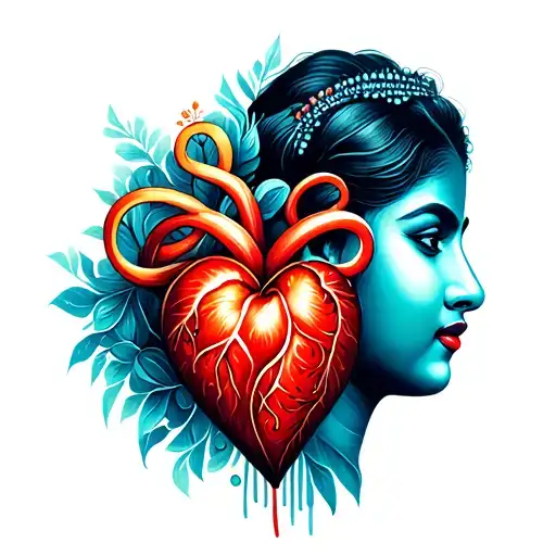 India With Heart And Infinity Symbol Merging