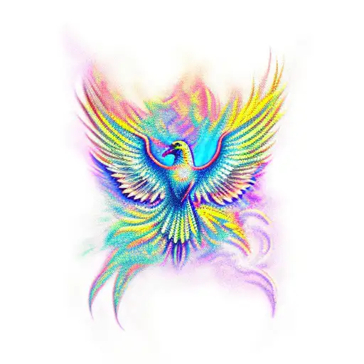 Phoenix With Transgender Colors