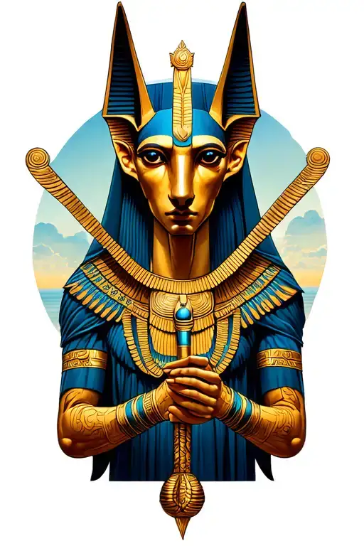 Anubis Holding The Balance