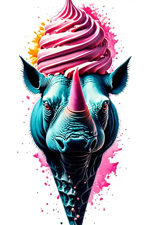 Rhino Ice Cone Ice Cream