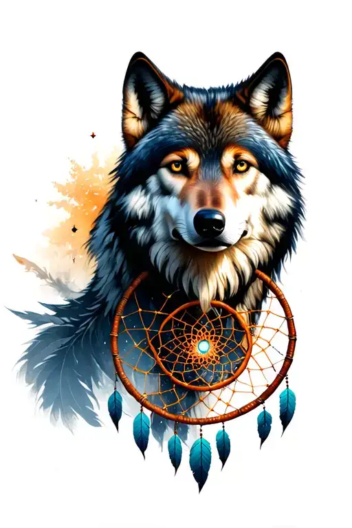 Wolf Dream Catcher