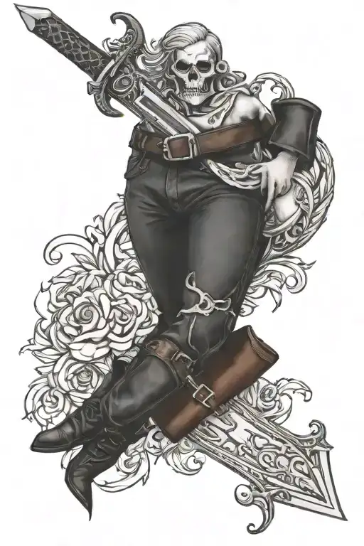 Valkryie Sword In Thigh Holster