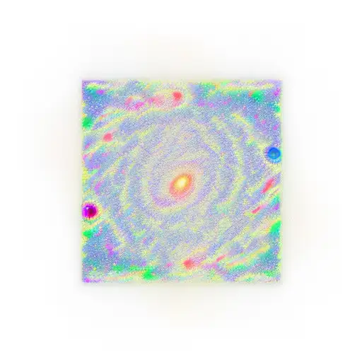 Abstract Representation Of A Computer Circuit Board As A Galaxy