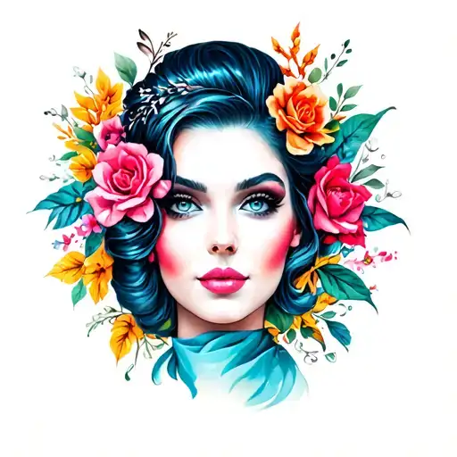 Beautician Tattoo Design