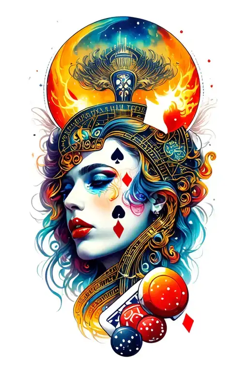 Zodiac Sign Twin Poker Techno Music Concert Scene