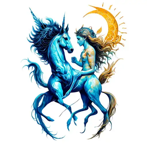 Sagittarius And Aquarius Intertwined