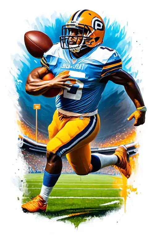 Football Player Kicking