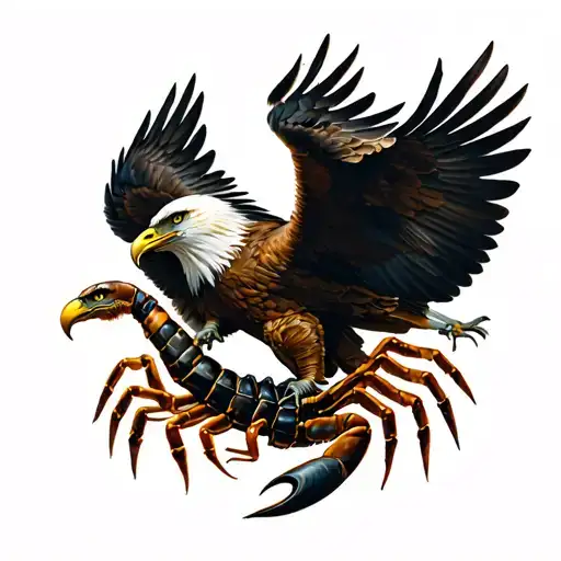 Eagle Carrying Scorpion Emerging