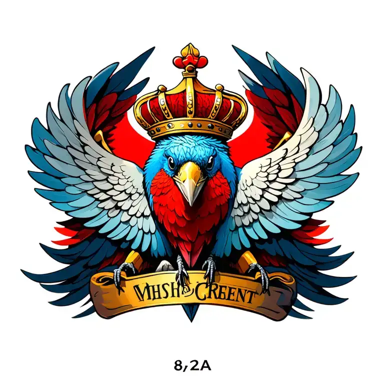 Finch Crest Heraldry Crown Wings