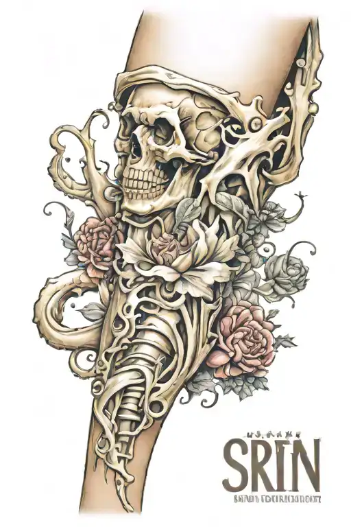 Open Skin Bone Leg Sleeve