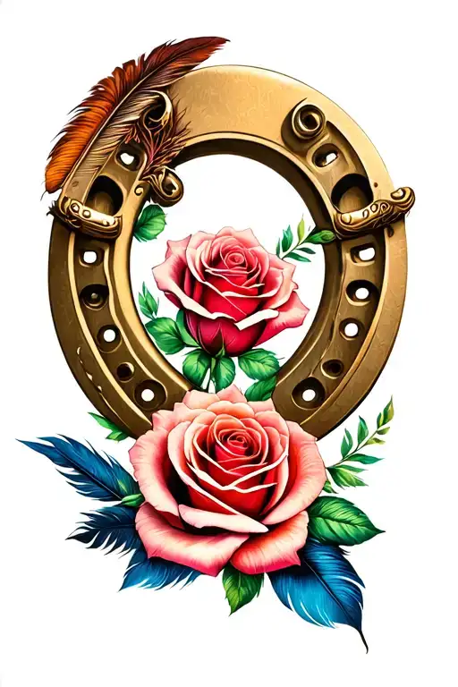 Horseshoe Roses Feather