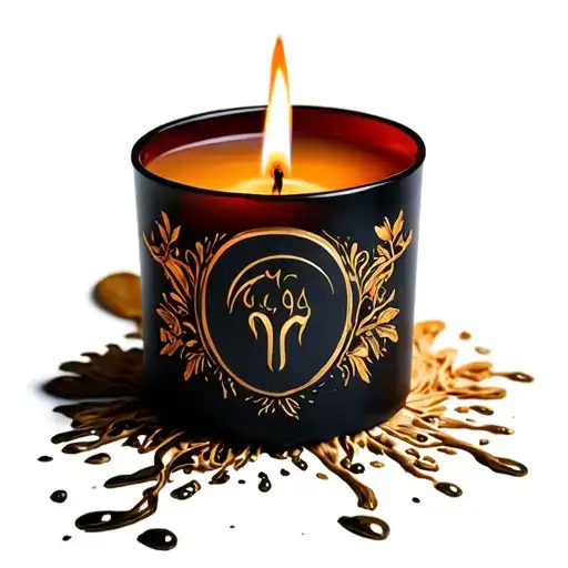 Surreal Burning Rue Candle Burning At Both Ends