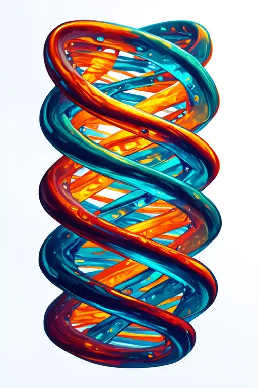 Dna Helix With Waves Forming The Shape