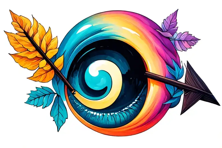 Semicolon Incorporated Within An Arrow Going