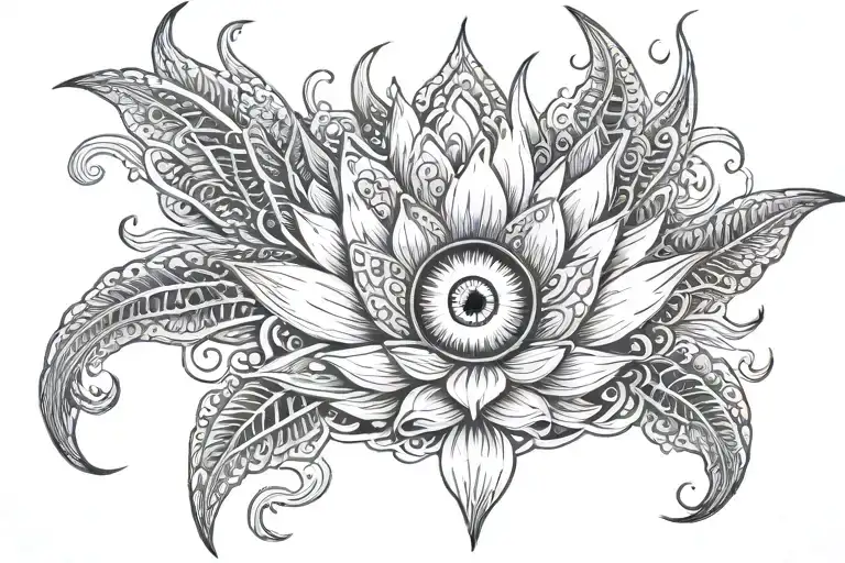 Third Eye Pheonix Lotus Flower Blooming