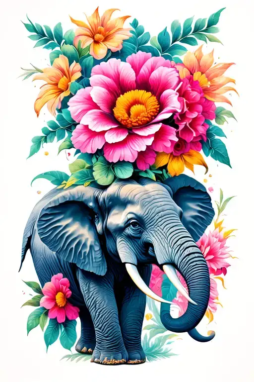 Elephant Flowers Above