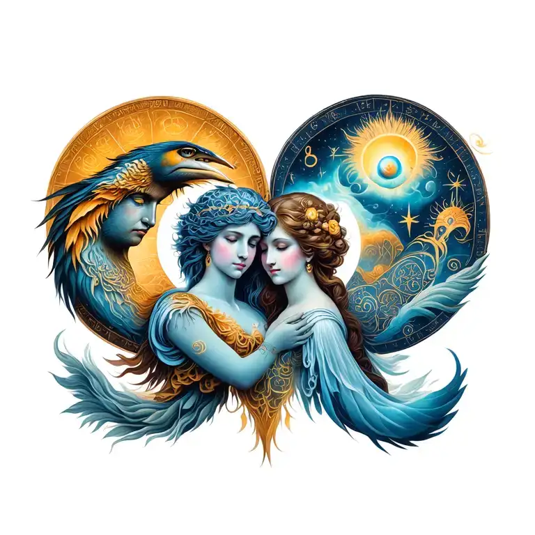 Family Zodiac Signs Intertwined