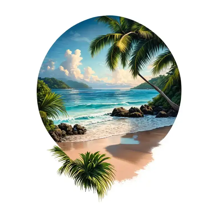 Costa Rica Beach With Sea