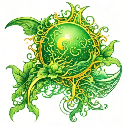 Ocean Sun Love Green