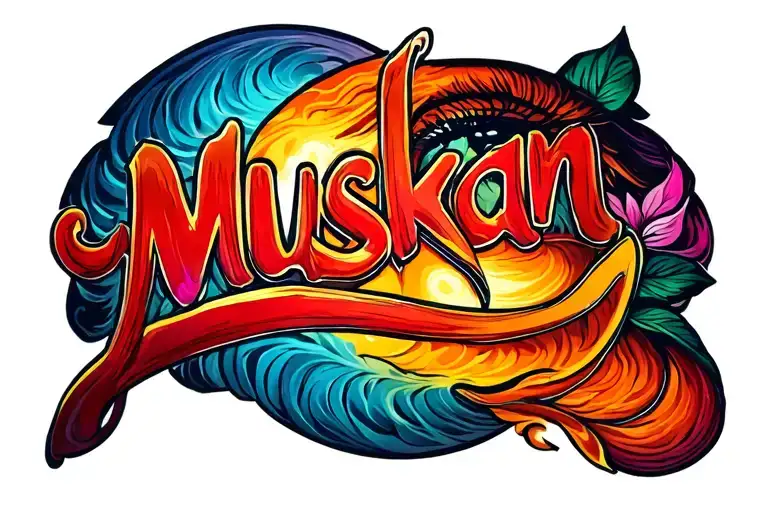 Muskan Name Written