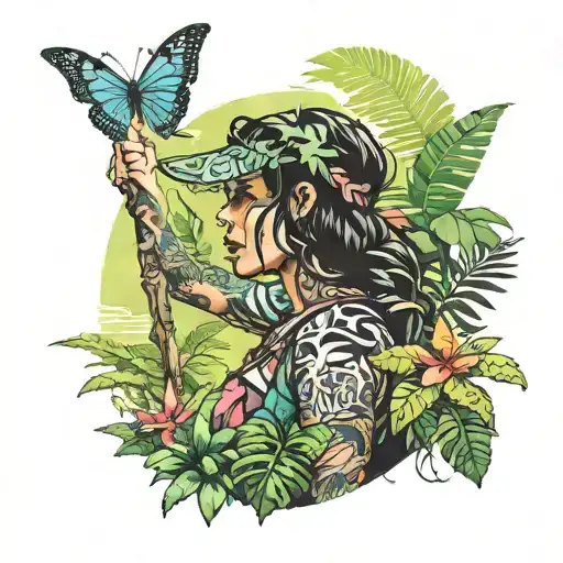 Female Avatar Hunting In Jungle