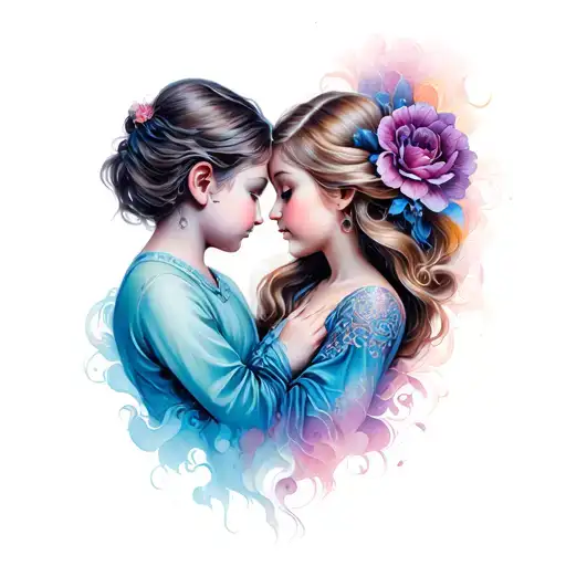 Mother Of Son And Daughter