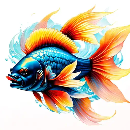 Koii Fish And Buddha